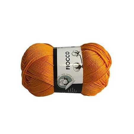 Gomitolo di cotone fiocco naturale Arancio Zucca