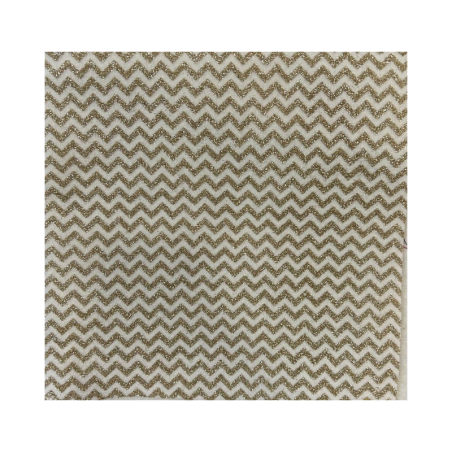 Pannolenci decorativo glitterato a zig zag rosso (50 x 45 cm)