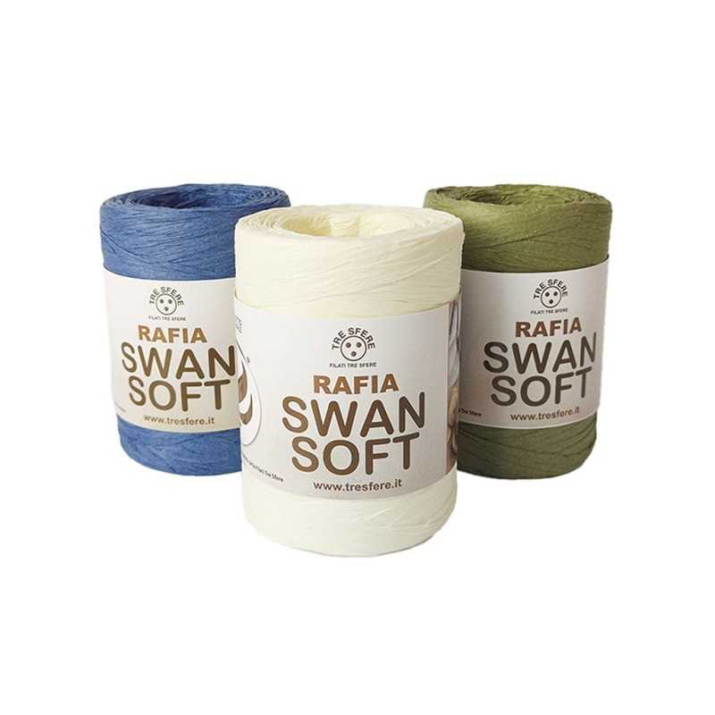 Rafia Filati tre sfere modello swan Swan soft - Merceria creativa